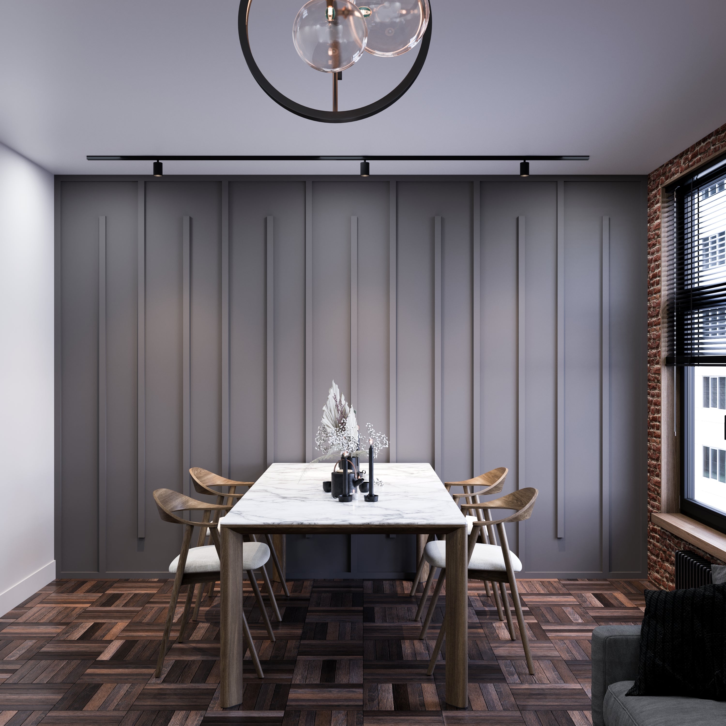 Pre-Cut Flat Wall Molding Kit for Living Areas | Factory Primed & Ready to Paint