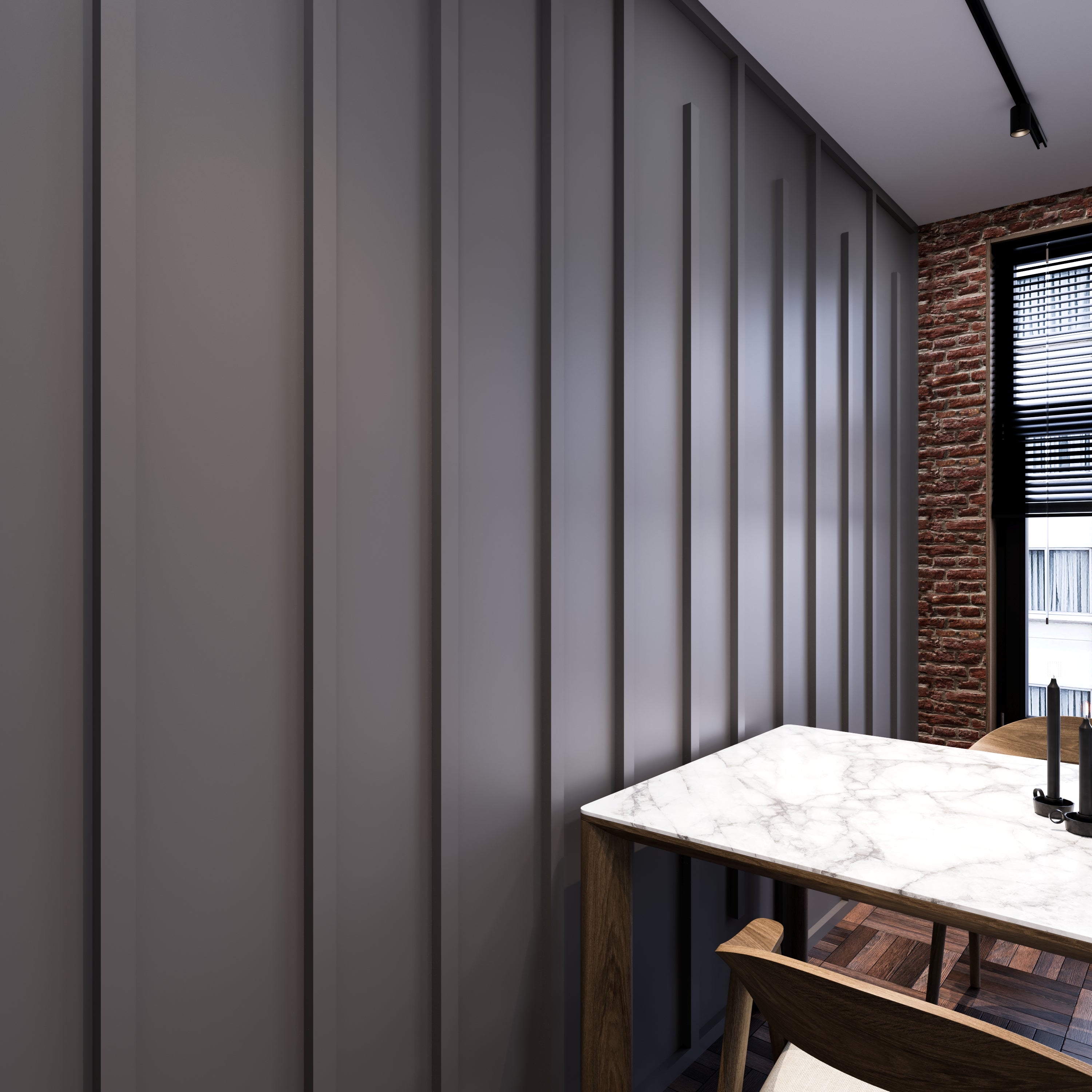 Pre-Cut Flat Wall Molding Kit for Living Areas | Factory Primed & Ready to Paint