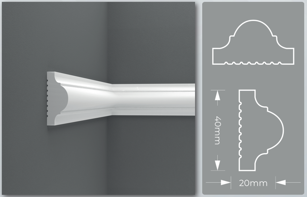 Peel and Stick Wall Molding Kit - 3 Upper, 3 Middle, and 3 Bottom Frames | Easy Installation