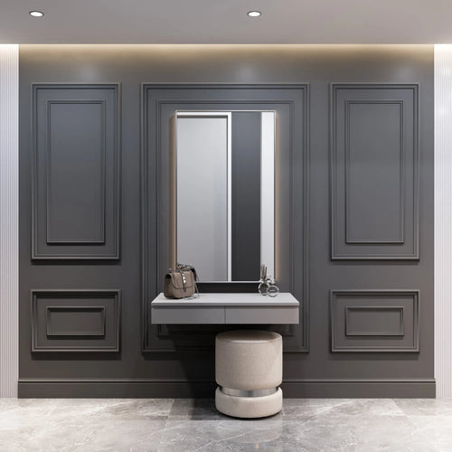 Accent Wall Molding Kit - 3 Upper and 2 Bottom Nested Frames | Pre-Cut & Primed