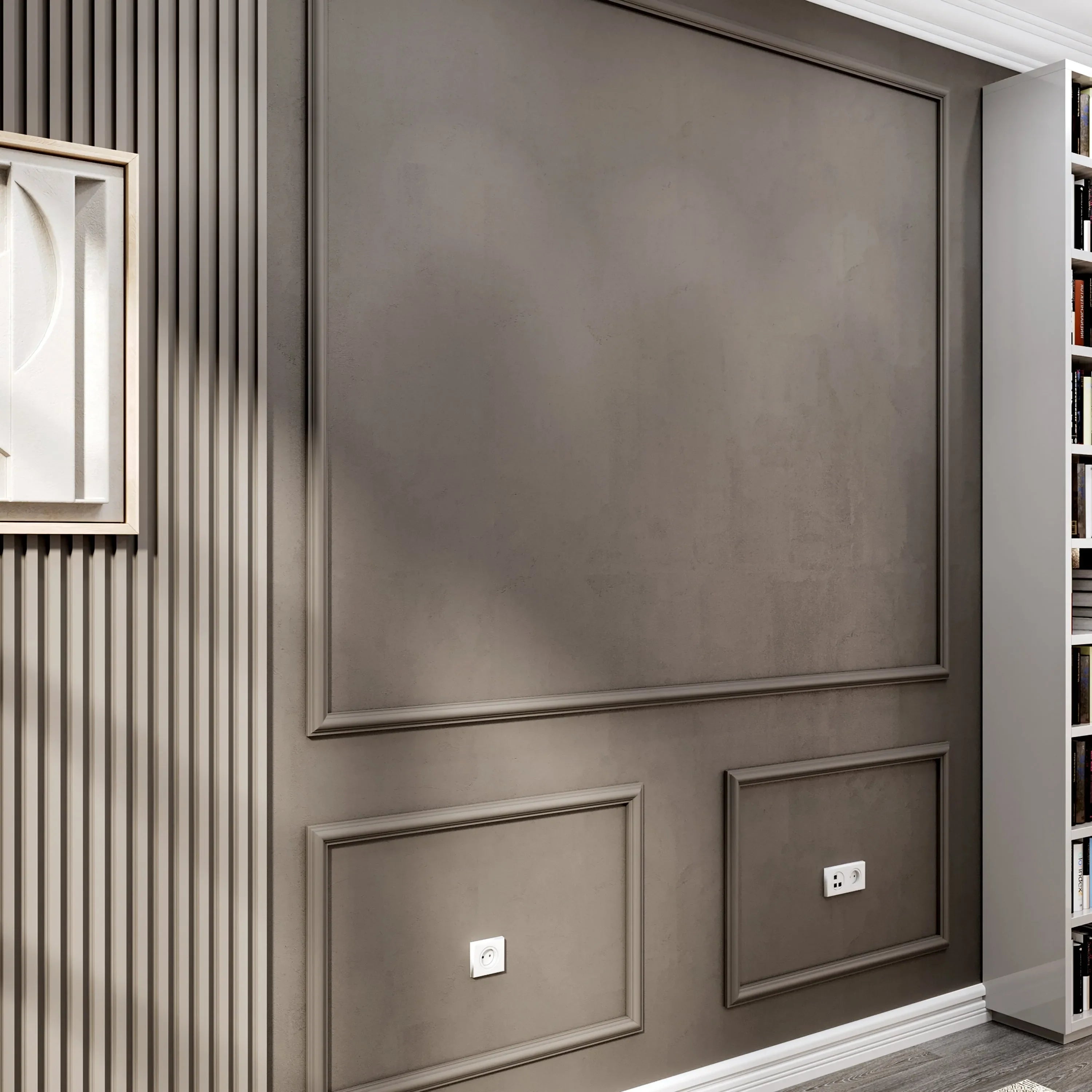 Peel and Stick Wall Molding Kit – 1 Upper + 2 Bottom Frames | Easy DIY Install