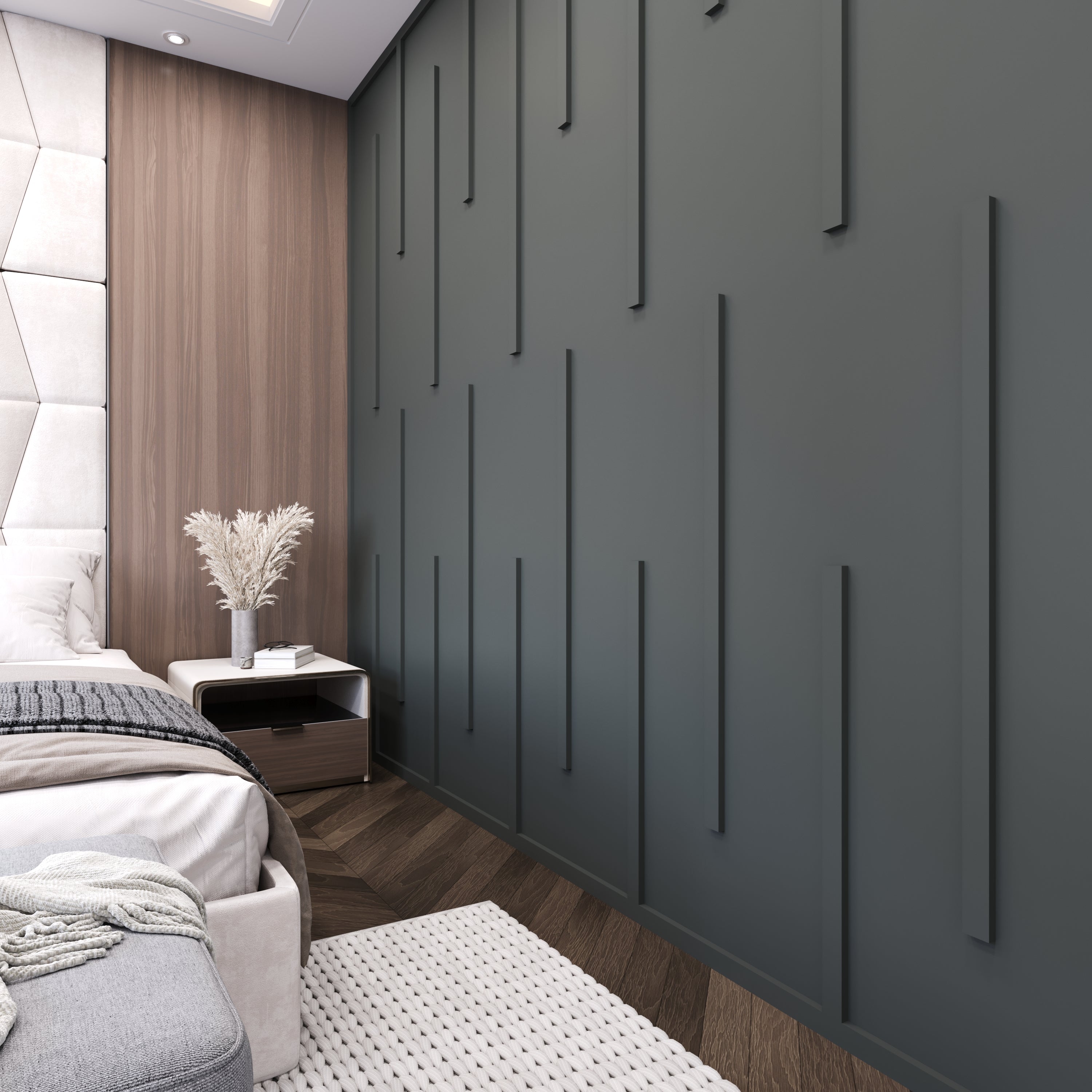 Ready to Assemble Wall Paneling Flat Wall Molding Kit - for Living Areas | Pre-Cut & Primed