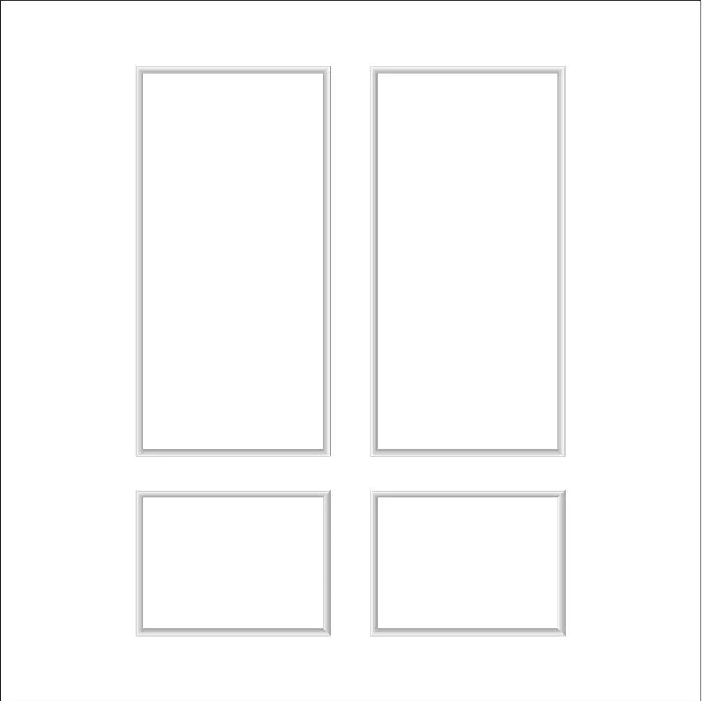 Easy Build Wall Molding Kit - Peel and Stick | 2 Upper & 2 Bottom Frames