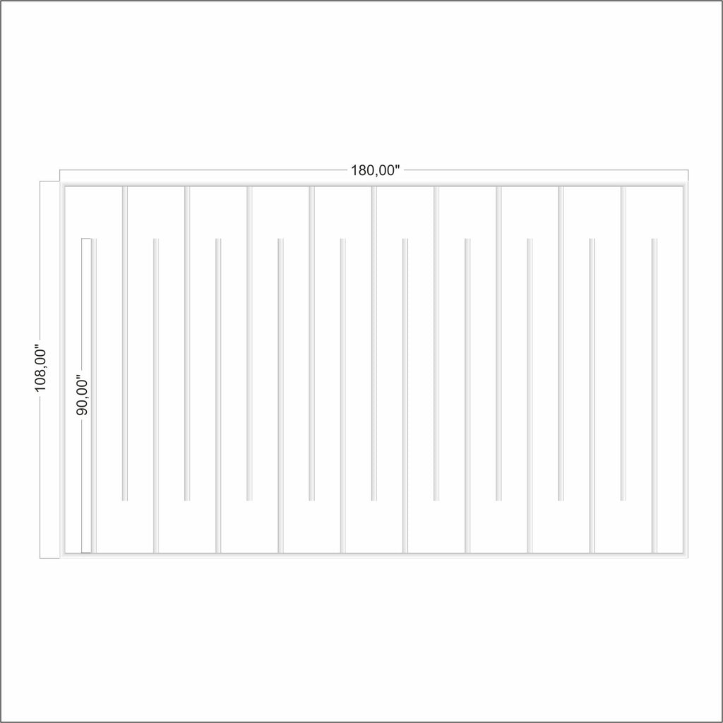 Pre-Cut Flat Wall Molding Kit for Living Areas | Factory Primed & Ready to Paint