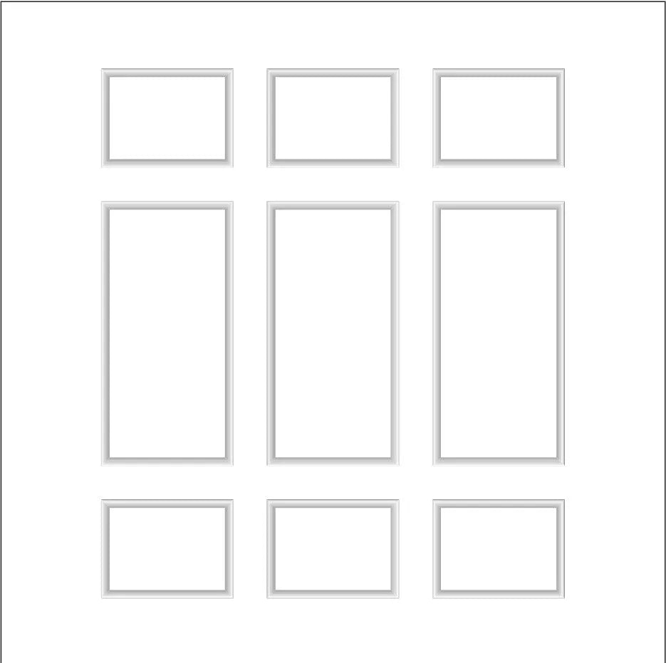 Peel and Stick Wall Molding Kit - 3 Upper, 3 Middle, and 3 Bottom Frames | Easy Installation