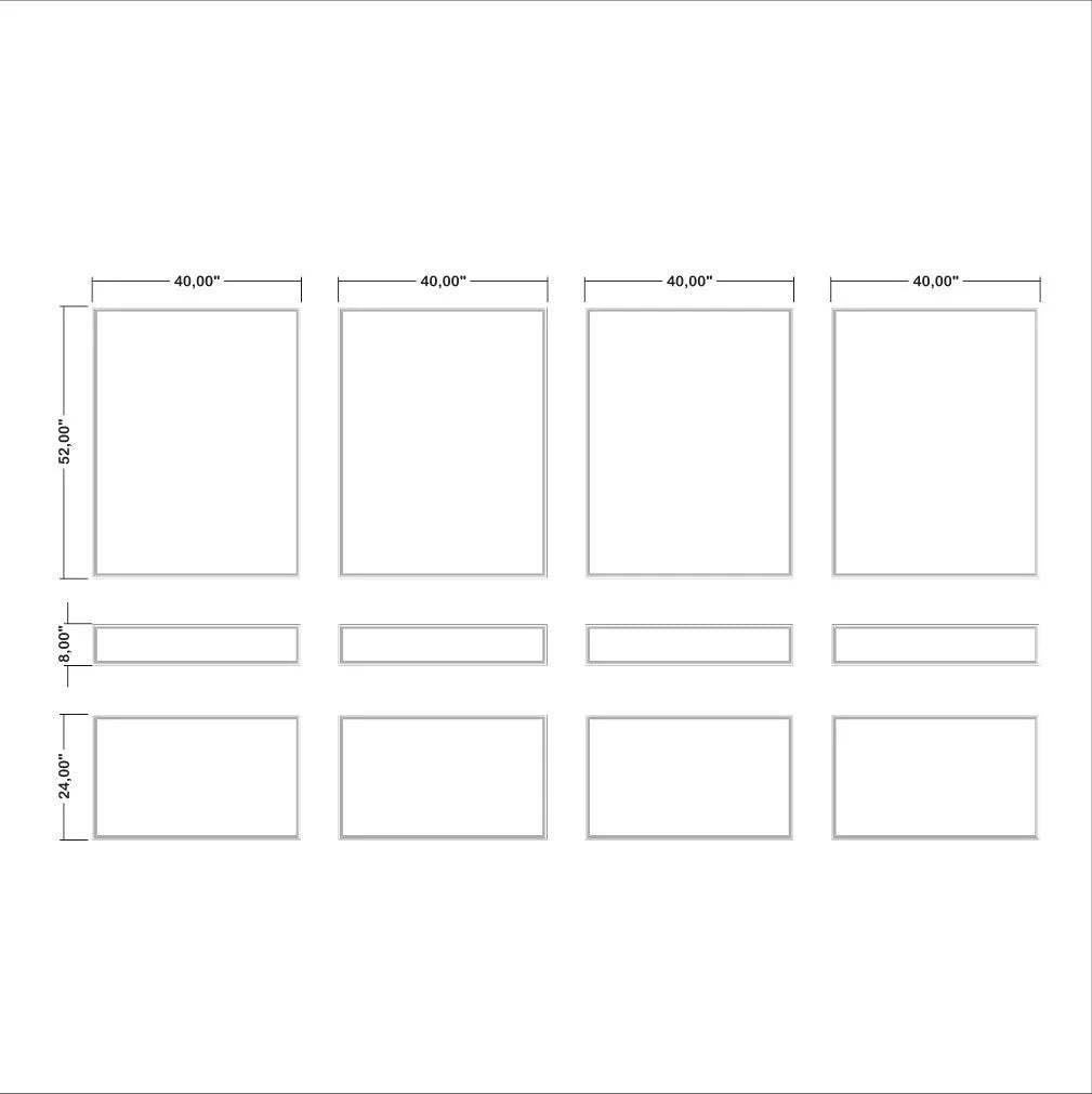 Peel and Stick Wall Molding Kit - 4 Upper, 4 Middle, and 4 Bottom Frames | Easy Installation