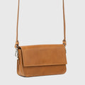 Leather Shoulder Bag - Curie  (Camel)